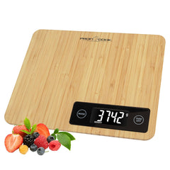 ProfiCook LCD Ekran Bambu Mutfak Tartısı