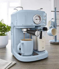 Swan Nordic Tek Dokunuşlu Espresso Kahve Makinesi Mavi