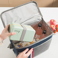 Ayarlanabilir Askılı Sıcak Soğuk Tutucu Termal Çanta Mavi Gri