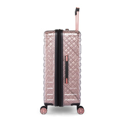 Sert Şeffaf Yüzeyli Şık Rose Gold Bavul Valiz