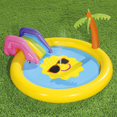 Bestway 2+ Yaş 237x201x104 Cm Fıskiyeli Kaydıraklı Şişme Çocuk Havuzu