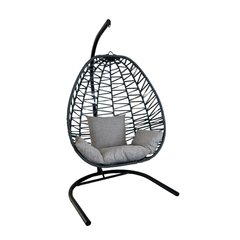 Armut Model Minderli İp Örgü Salıncak Gri