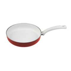 Arzum Ceramicart 24 cm. Kırmızı Tava Silikon Kaşık ve Maşa HEDİYELİ