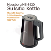 Hausberg 2.2 Lt Gizli Rezistanslı Su Isıtıcı Kettle