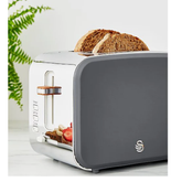 Swan Nordic 2 Dilimli Ekmek Kızartma Makinesi Gri