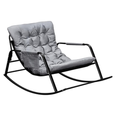 Sallanan Metal İskeletli Teslin Kumaşlı Konforlu Sandalye Koltuk Gri