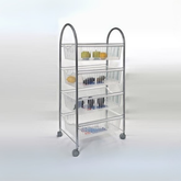 Metal Kenarlı 4 Katlı Sebzelik Meyvelik Mutfak Düzenleyici Raf