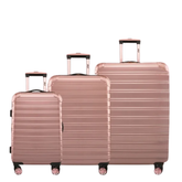 Sert Yüzeyli Fibertech Rose Gold Bavul Valiz