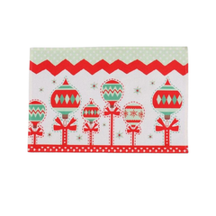 Yeni Yıl Motifli Kırmızı Yeşil Amerikan Servis 46x30 Cm