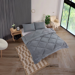 Welsoft Tek Kişilik Yorgan 155x215 cm Gri