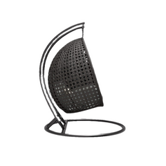 İki Kişilik Minderli Standlı Büyük Salıncak Kahverengi