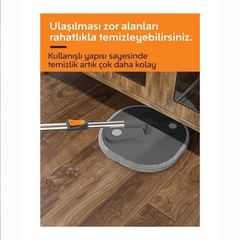 360 Derece Dönen Temiz Kirli Suyu Ayırma Özellikli Paspas Mop Seti