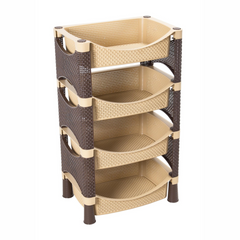 Sağlam Plastik Balamir Kare Örgü Sebzelik Krem