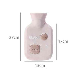 Sevimli Ayı Desenli 600 ML Sıcak Su Torbası Krem