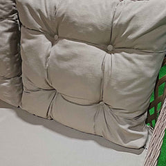 Rattan Balkon Bahçe Teras Oturma Grubu Camlı Masa 3+1+1 Kahve