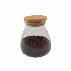 Bambu Kapaklı Vakumlu 3'lü Cam Kavanoz 500 ml 8.5x12 cm