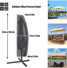 Anti UV Güneş ve Yağmurdan Koruyucu 265cm Şemsiye Kılıfı Siyah