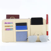 Araç İçi Güneşlik Altı Düzenleyici Cüzdan 29x15 cm Bej