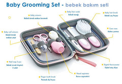 BabyJem 9 Parça Bebek Bakım Seti Pembe
