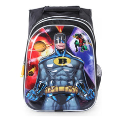 Batman Kabartmalı 3 Bölmeli Beslenme Çanta Hediyeli İlkokul Sırt Çantası
