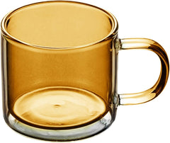 Borosilkat Cam 250 ML Çift Çidarlı Kahve Bardağı Turuncu