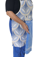 Büşra Kadife Havlulu Mutfak Önlüğü Mavi