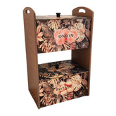 Çift Bölmeli Ahşap 48x21x16 cm Soğan Patateslik