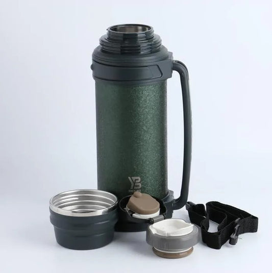 Çift Katmanlı Paslanmaz Çelik 2.5 L Vakumlu Termos Yeşil