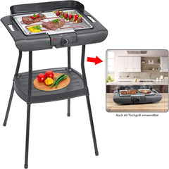 Clatronic Standlı Elektrikli Ayarlanabilir Termostatlı Izgara Barbekü Grill