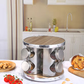 Dönebilen Stantlı 8 Adet Tezgah Üstü Baharat Seti