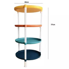 Dört Katlı Çok Amaçlı Renkli 75 x 28 Cm Organizer Raf