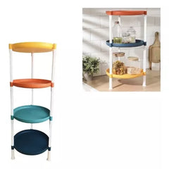 Dört Katlı Çok Amaçlı Renkli 75 x 28 Cm Organizer Raf