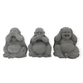 Dekoratif 3'lü Görmedim Duymadım Bilmiyorum Buddha Heykeli