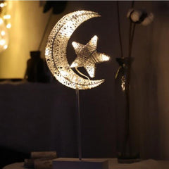 Dekoratif Retro Led Masa Lambası Ay Yıldız