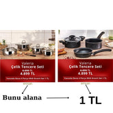 Emsan Valeria 8 Parça Tencere Seti Alana Nova 4 Parça Granit Midi Set