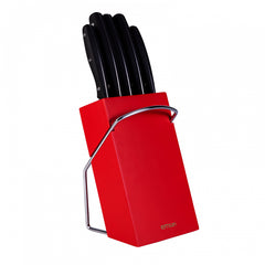 Emsan Yeni Mia 6 Parça Bıçak Seti Kırmızı