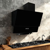 Ferre 60-DG-BL-TC Cam Davlumbaz Siyah