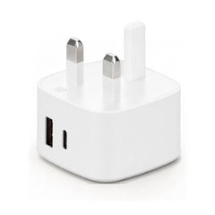3A 20W USB-A & USB-C Girişli Beyaz Hızlı Şarj Adaptörü Priz