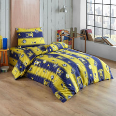 Fenerbahçe 1.5 Kişilik Lastikli Nevresim Takımı Sarı Lacivert