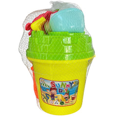 Sunny Day 30 Cm Kazma Kürek Tırmıklı Plaj Kova Seti Sarı