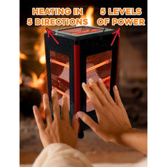 Hausberg 2200 W Tekerlekli 5 Yönlü Isıtıcı Soba