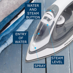 Hausberg Buharlı Seramik Kaplama Ütü Gri