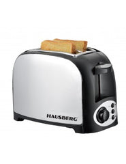 Hausberg 2 Dilim Kapasiteli 750 W Ekmek Kızartma Makinesi Siyah