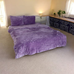 Welsoft Çift Kişilik Lastikli Nevresim Takımı Lila