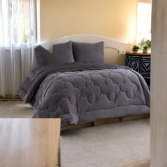 Welsoft Tek Kişilik Çantalı Uyku Seti Gri