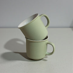 İkili 350 ML Mug Kupa Bardak Yeşil