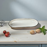 Oval 29 x 16 Sunum Tabağı Beyaz