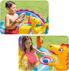 Intex 302x229x112 Cm Çok Renkli Dinozorlu Kaydıraklı Oyun Havuzu 57135