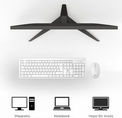 Lecoo Kablosuz Klavye Mouse Seti Beyaz