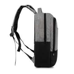 Laptop Bölmeli Çok Fonksiyonlu 3 Bölmeli 45x35 cm Yüksek Kalite Sırt Çantası Siyah Gri